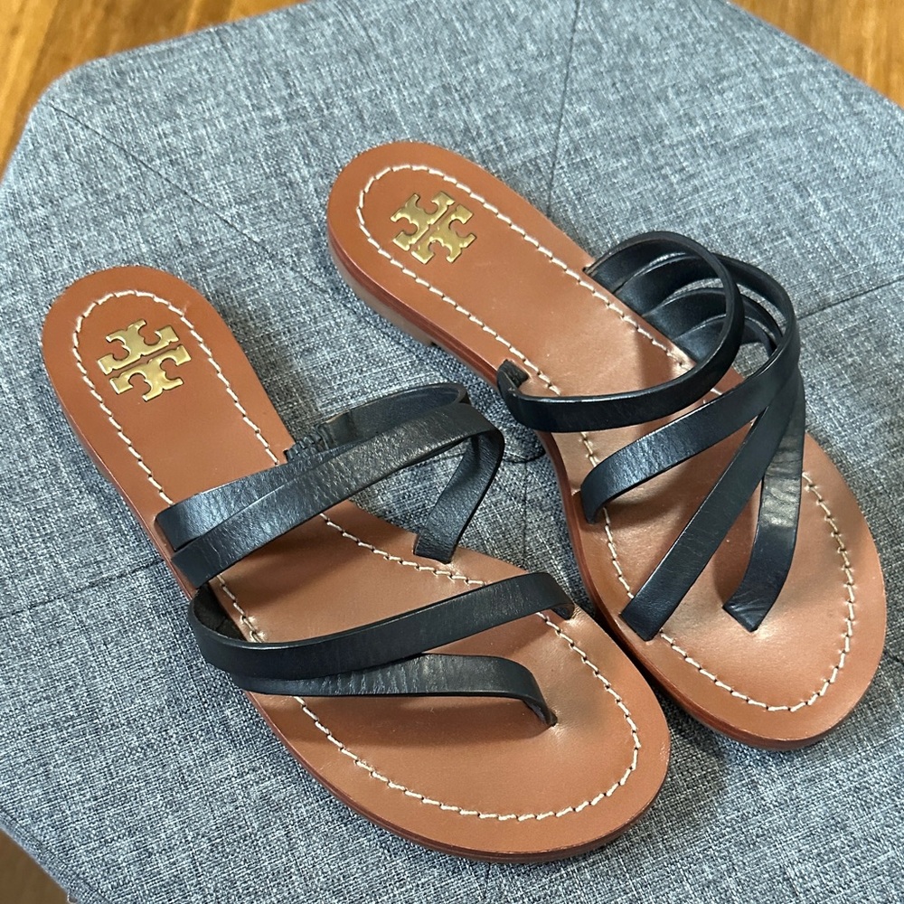 LAST CHANCE OFFER: Tory Burch Black Strappy Sandals